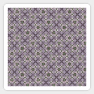Lavender and Green Cross Hatch Pattern - WelshDesignsTP003 Sticker